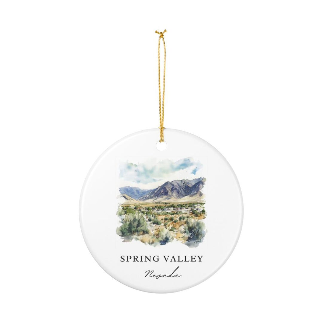 Spring Valley Nevada USA Ornament: Unique Spring Valley Souvenir, Spring Valley Nevada Xmas Decor, and Authentic Spring Valley Gift