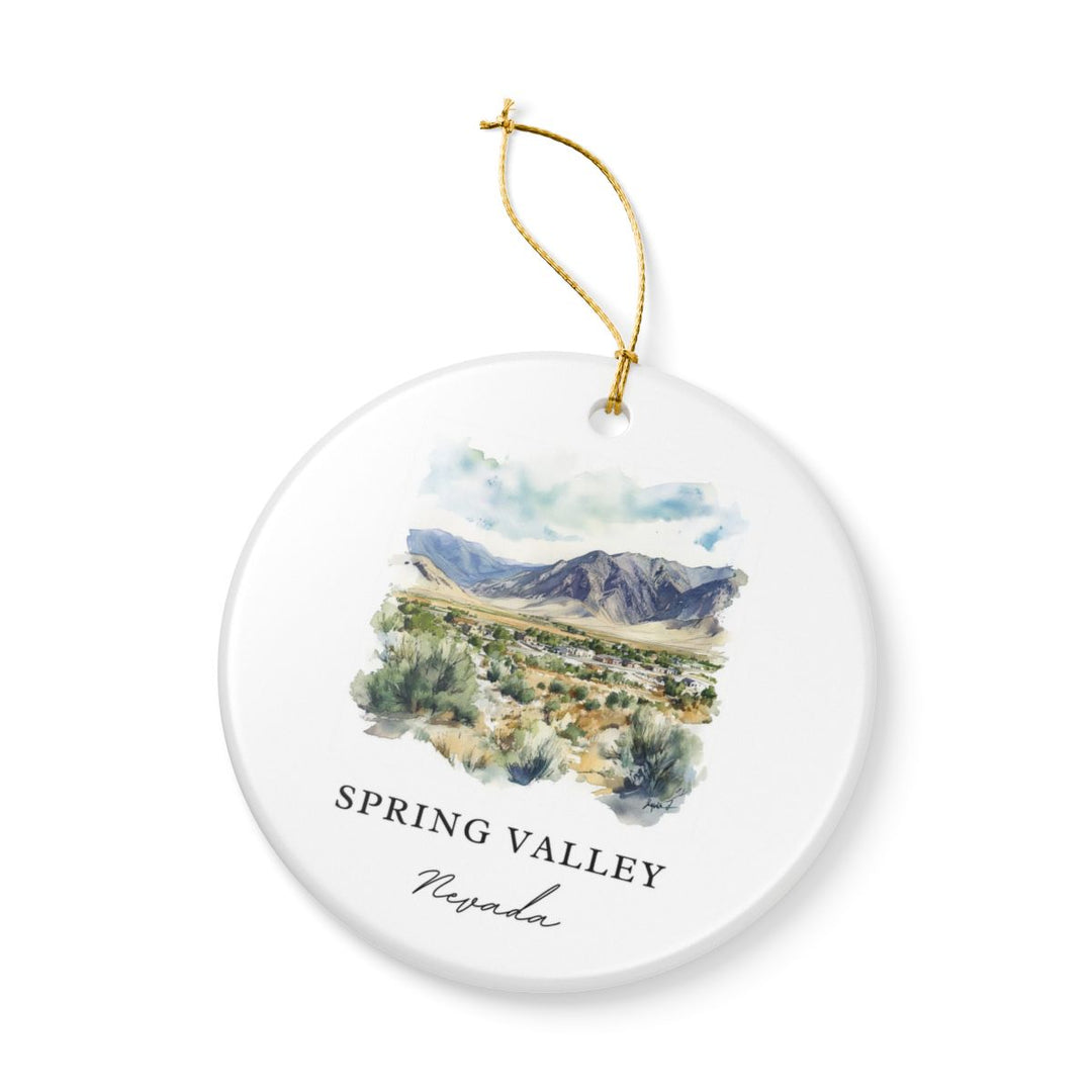 Spring Valley Nevada USA Ornament: Unique Spring Valley Souvenir, Spring Valley Nevada Xmas Decor, and Authentic Spring Valley Gift