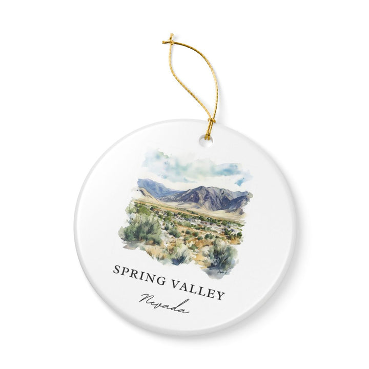 Spring Valley Nevada USA Ornament: Unique Spring Valley Souvenir, Spring Valley Nevada Xmas Decor, and Authentic Spring Valley Gift