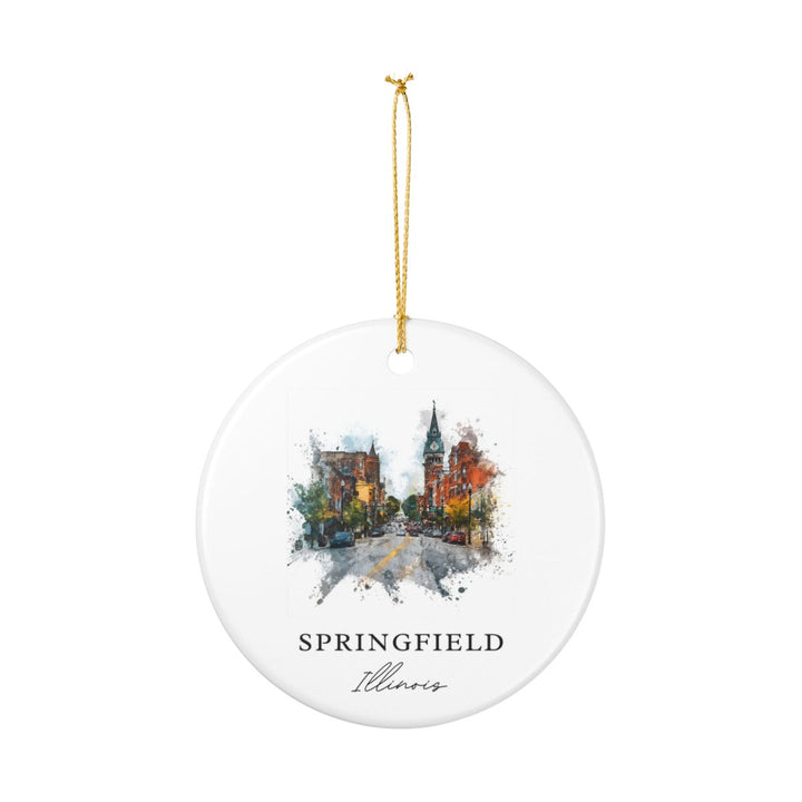 Springfield Illinois A Ornament: Unique Springfield Illinois A Souvenir, Springfield Illinois A Xmas Decor, and Authentic Springfield Illinois A Gift