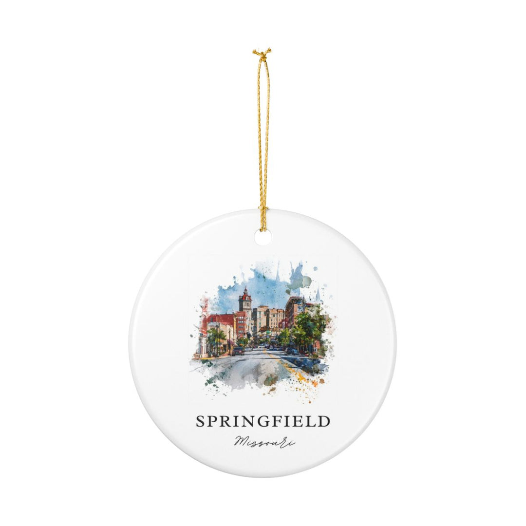 Springfield Missouri Ornament: Unique Springfield Souvenir, Springfield Missouri Xmas Decor, and Authentic Springfield Gift