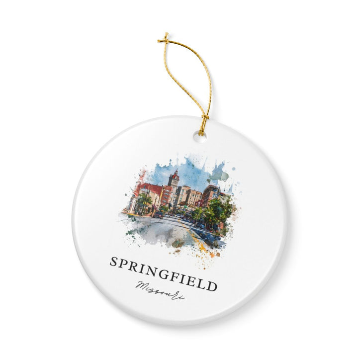 Springfield Missouri Ornament: Unique Springfield Souvenir, Springfield Missouri Xmas Decor, and Authentic Springfield Gift