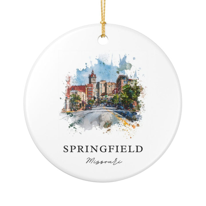 Springfield Missouri Ornament: Unique Springfield Souvenir, Springfield Missouri Xmas Decor, and Authentic Springfield Gift