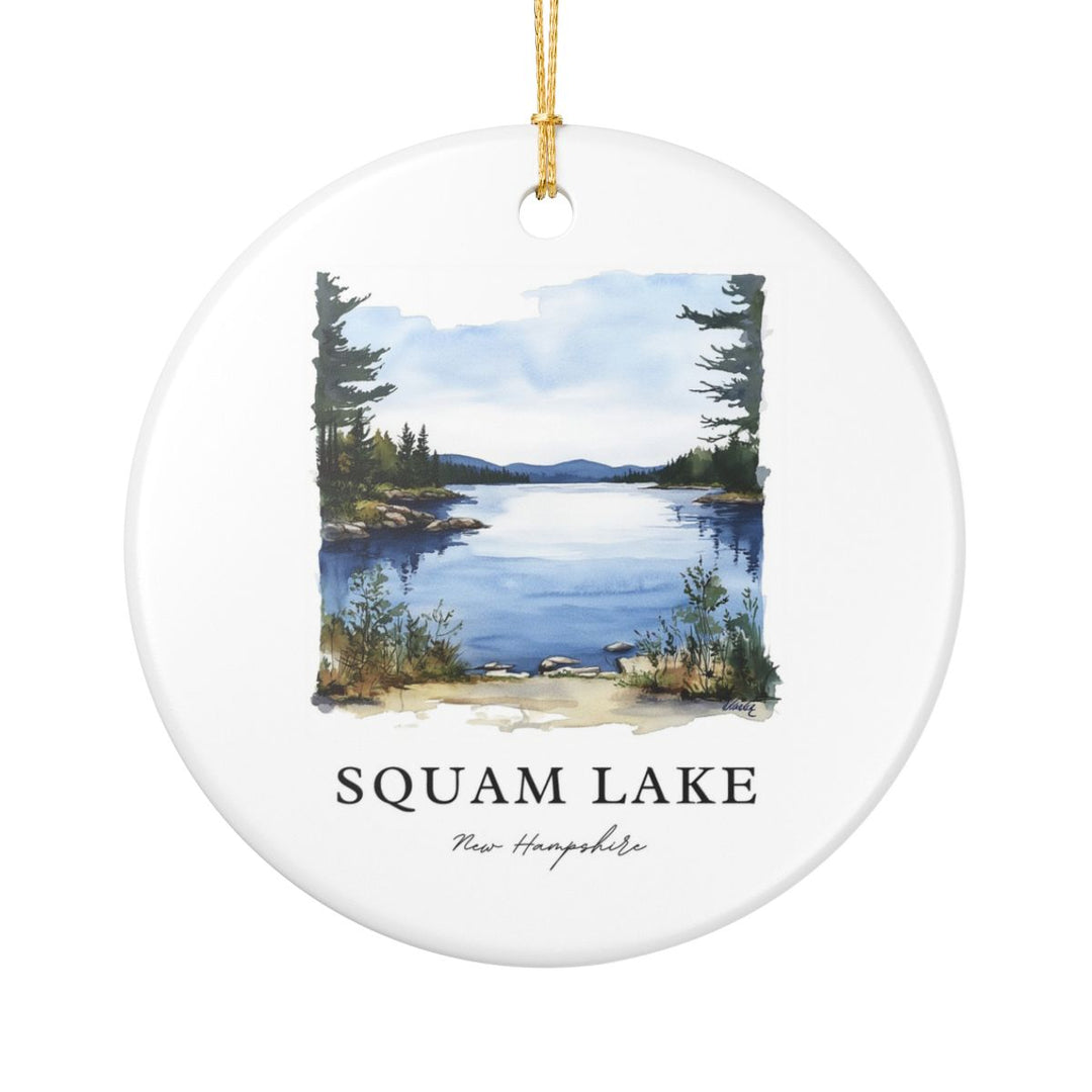 Squam Lake New Hampshire Ornament: Unique Squam Lake Souvenir, Squam Lake New Hampshire Xmas Decor, and Authentic Squam Lake Gift