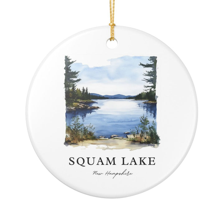 Squam Lake New Hampshire Ornament: Unique Squam Lake Souvenir, Squam Lake New Hampshire Xmas Decor, and Authentic Squam Lake Gift