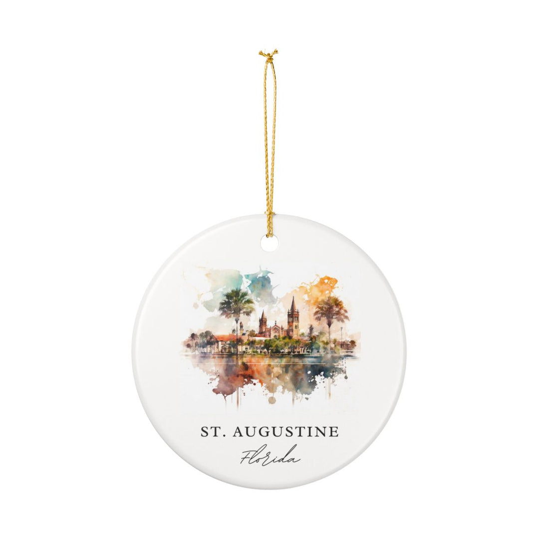 St Augustine Florida USA Ornament: Unique St Augustine Souvenir, St Augustine Florida Xmas Decor, and Authentic St Augustine Gift