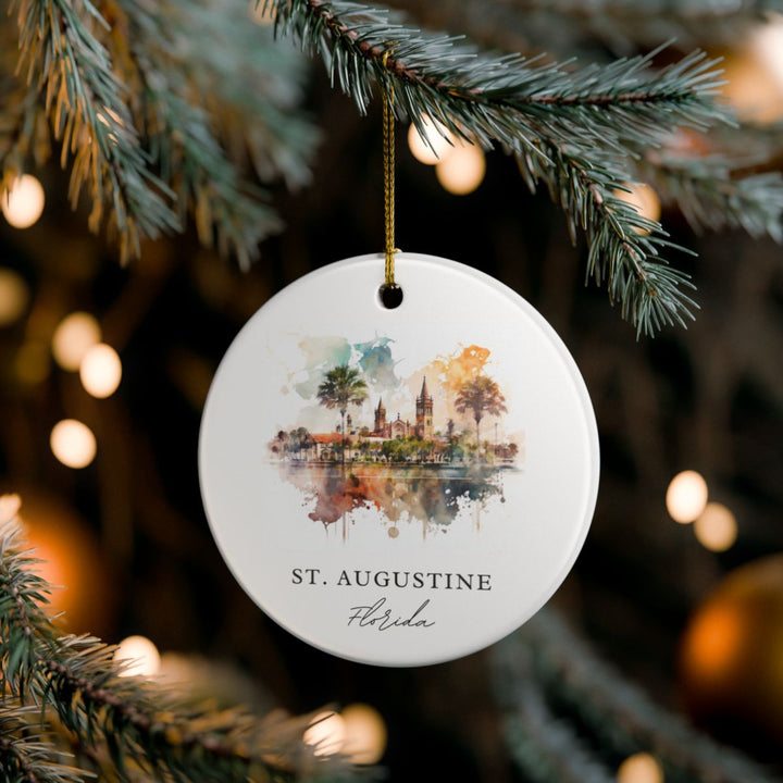 St Augustine Florida USA Ornament: Unique St Augustine Souvenir, St Augustine Florida Xmas Decor, and Authentic St Augustine Gift