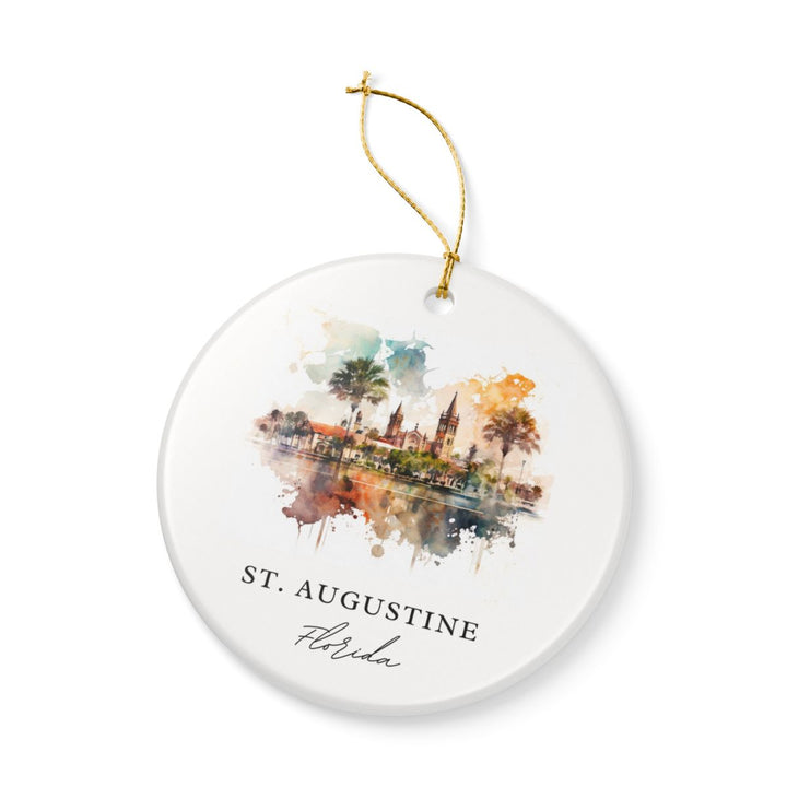 St Augustine Florida USA Ornament: Unique St Augustine Souvenir, St Augustine Florida Xmas Decor, and Authentic St Augustine Gift