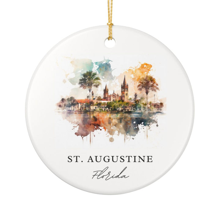 St Augustine Florida USA Ornament: Unique St Augustine Souvenir, St Augustine Florida Xmas Decor, and Authentic St Augustine Gift