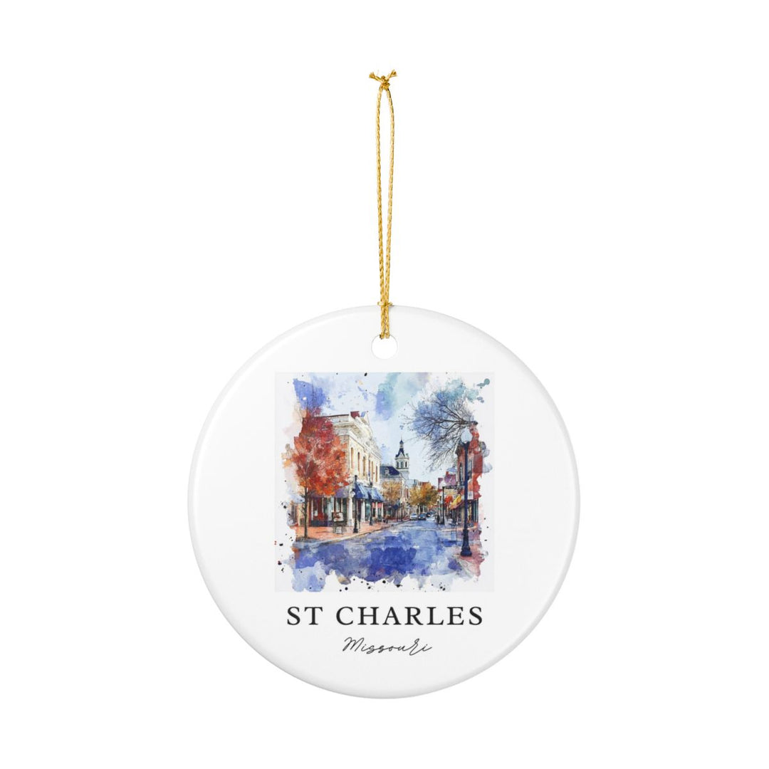 St Charles Missouri USA Ornament: Unique St Charles Souvenir, St Charles Missouri Xmas Decor, and Authentic St Charles Gift