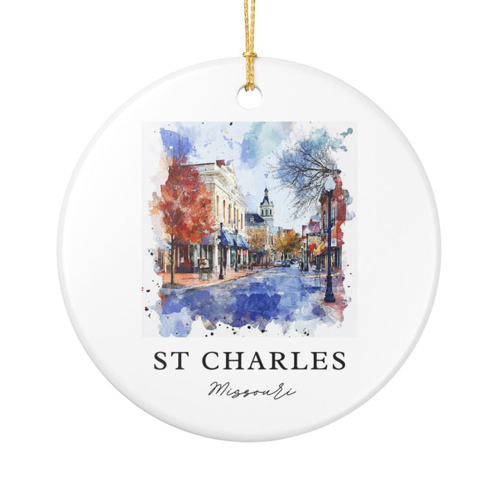St Charles Missouri USA Ornament: Unique St Charles Souvenir, St Charles Missouri Xmas Decor, and Authentic St Charles Gift