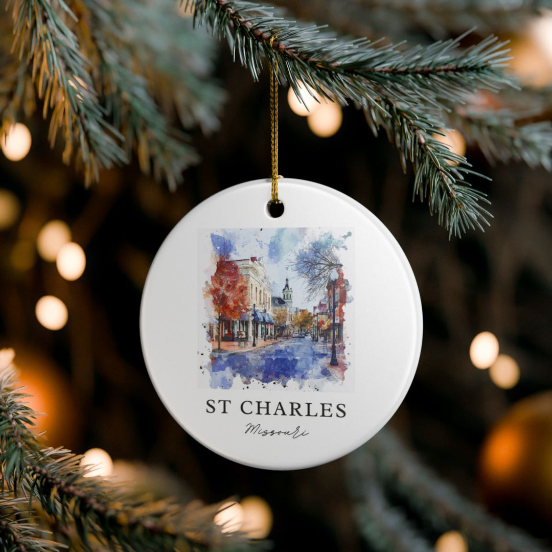St Charles Missouri USA Ornament: Unique St Charles Souvenir, St Charles Missouri Xmas Decor, and Authentic St Charles Gift