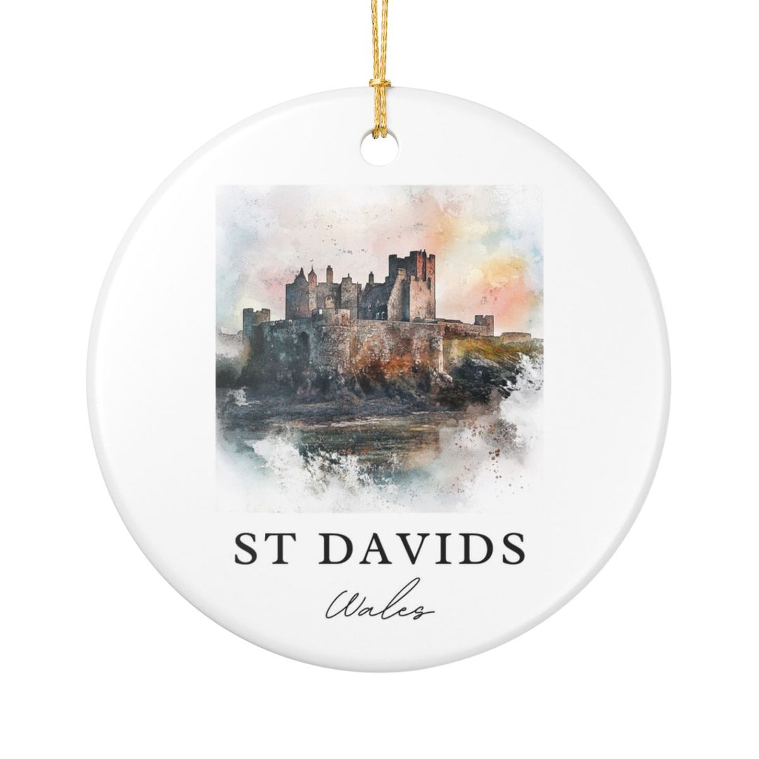 St Davids Wales Ornament: Unique St Davids Wales Souvenir, St Davids Wales Xmas Decor, and Authentic St Davids Wales Gift