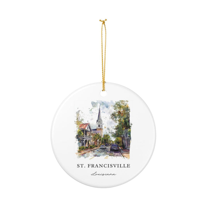 St Francisville Louisiana USA Ornament: Unique St Francisville Souvenir, St Francisville Louisiana Xmas Decor, and Authentic St Francisville Gift