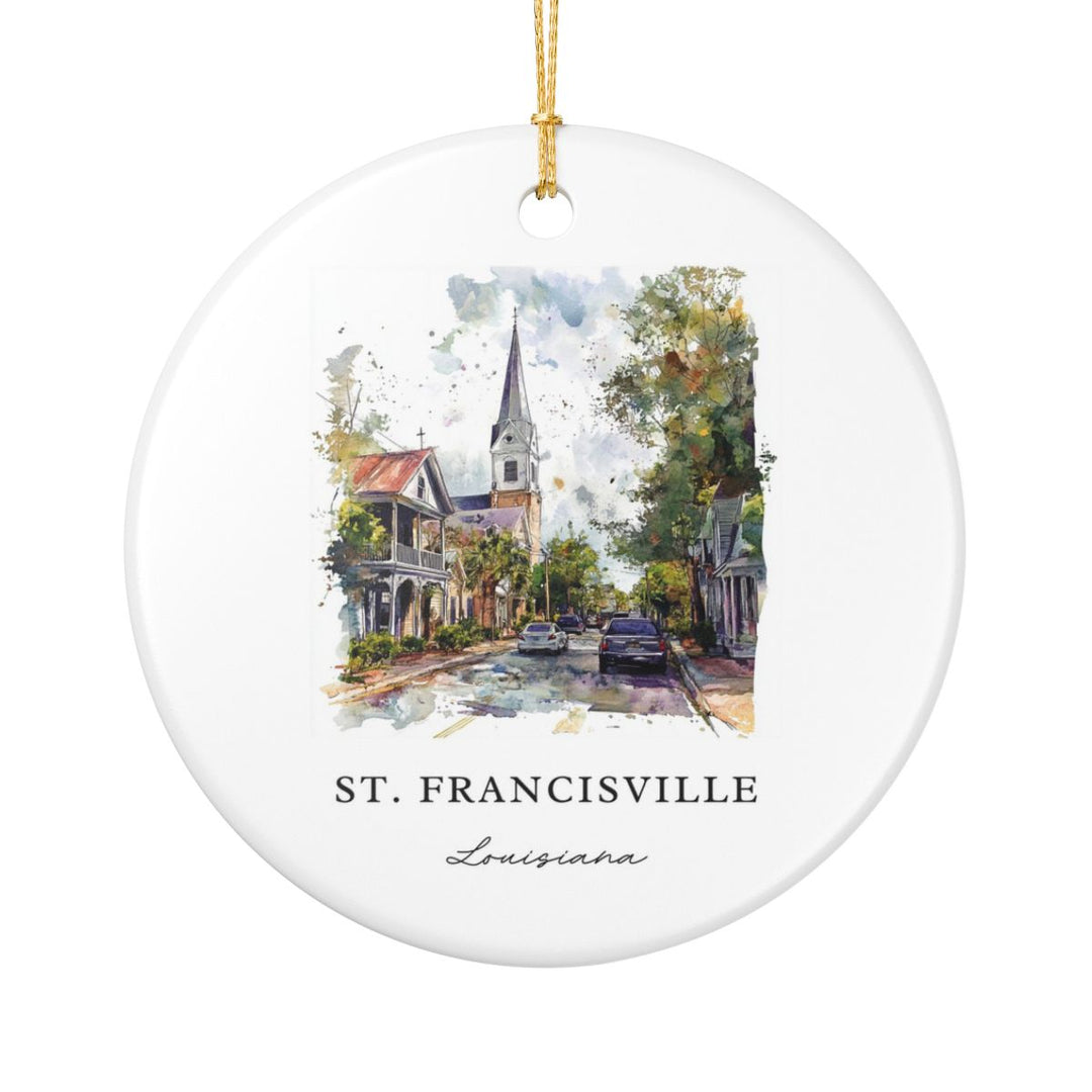 St Francisville Louisiana USA Ornament: Unique St Francisville Souvenir, St Francisville Louisiana Xmas Decor, and Authentic St Francisville Gift