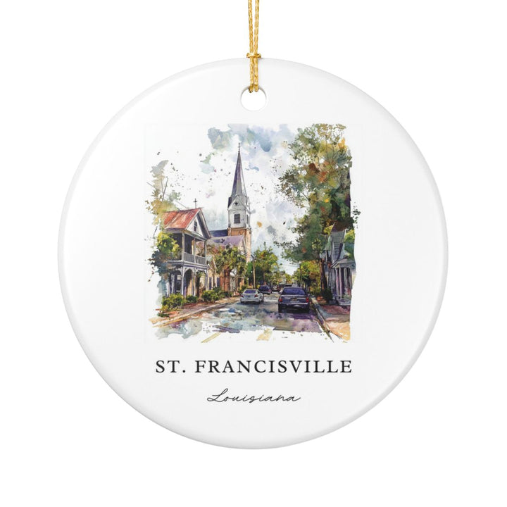 St Francisville Louisiana USA Ornament: Unique St Francisville Souvenir, St Francisville Louisiana Xmas Decor, and Authentic St Francisville Gift