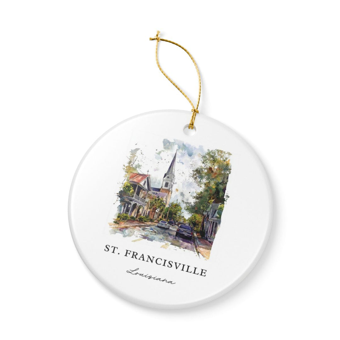 St Francisville Louisiana USA Ornament: Unique St Francisville Souvenir, St Francisville Louisiana Xmas Decor, and Authentic St Francisville Gift