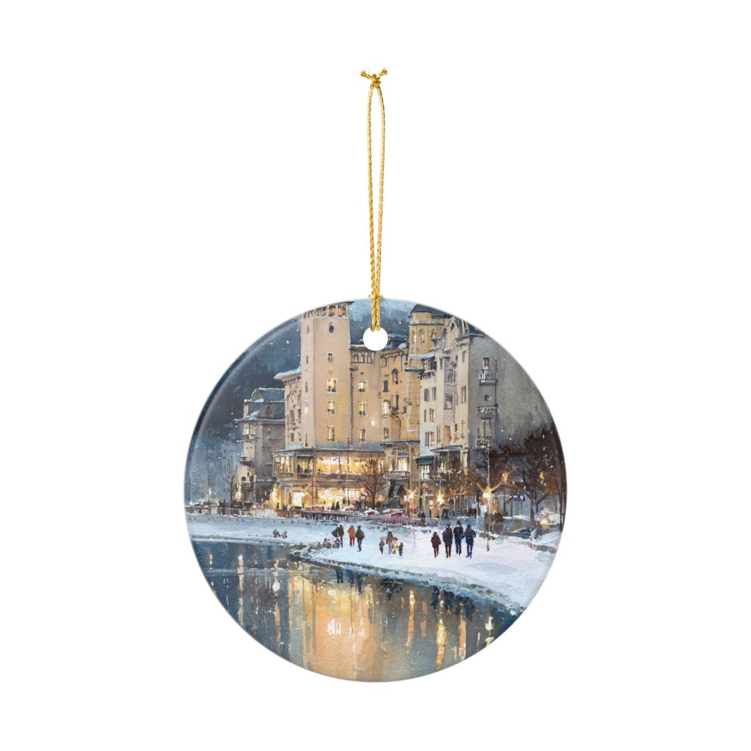 St. Moritz Switzerland Ornament: Unique St. Moritz Souvenir, St. Moritz Switzerland Xmas Decor, and Authentic St. Moritz Gift