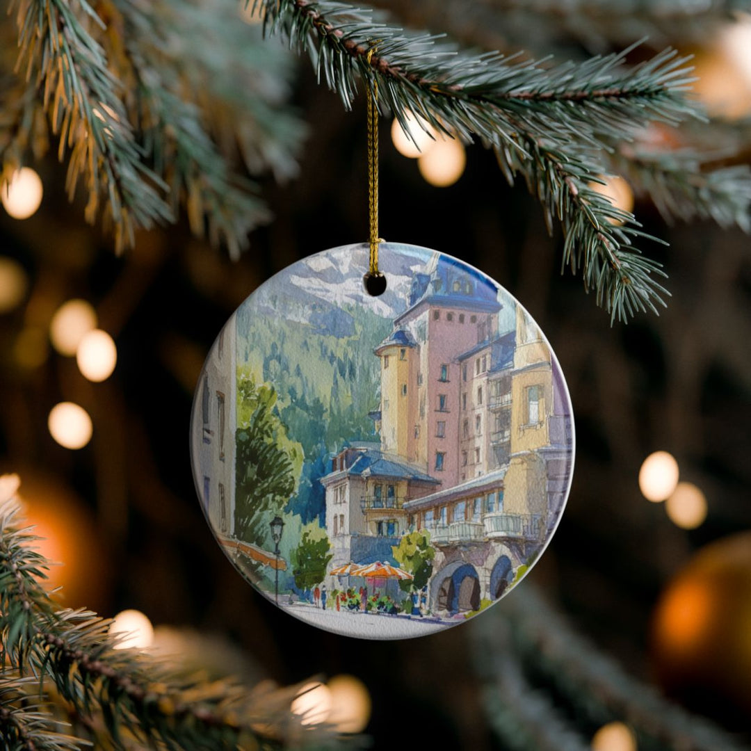 St. Moritz Switzerland Ornament: Unique St. Moritz Souvenir, St. Moritz Switzerland Xmas Decor, and Authentic St. Moritz Gift