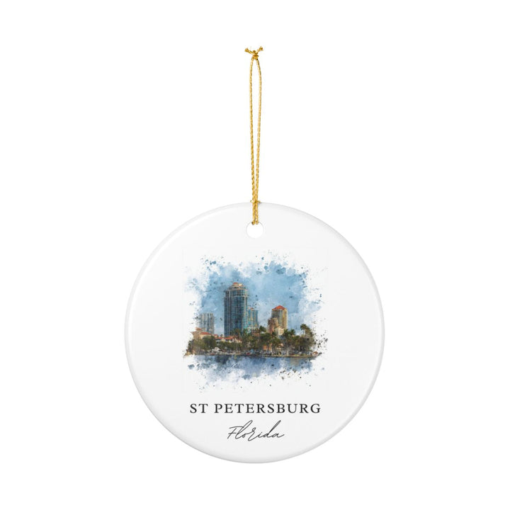 St Petersburg Florida Ornament: Unique St Petersburg Souvenir, St Petersburg Florida Xmas Decor, and Authentic St Petersburg Gift
