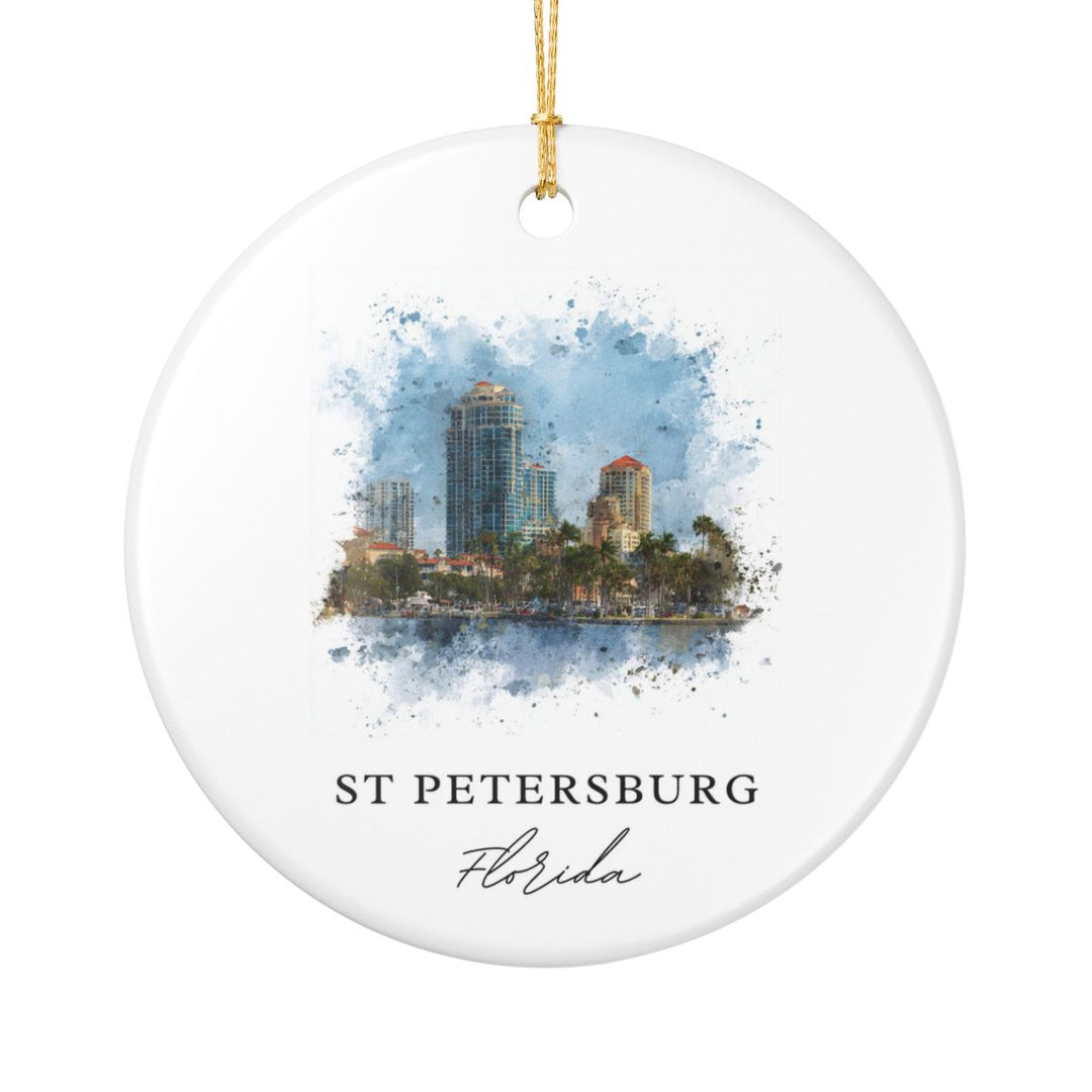 St Petersburg Florida Ornament: Unique St Petersburg Souvenir, St Petersburg Florida Xmas Decor, and Authentic St Petersburg Gift