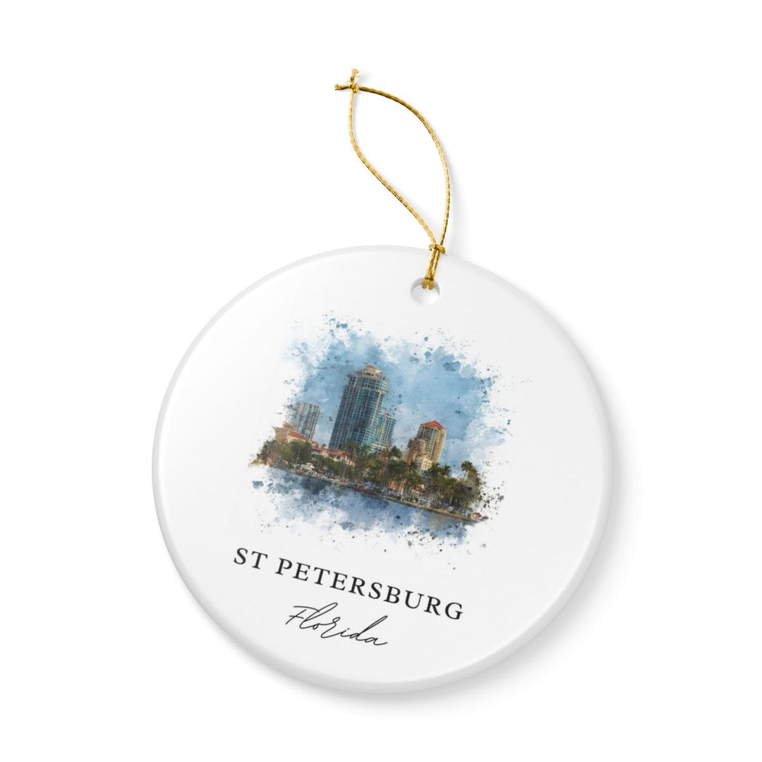 St Petersburg Florida Ornament: Unique St Petersburg Souvenir, St Petersburg Florida Xmas Decor, and Authentic St Petersburg Gift