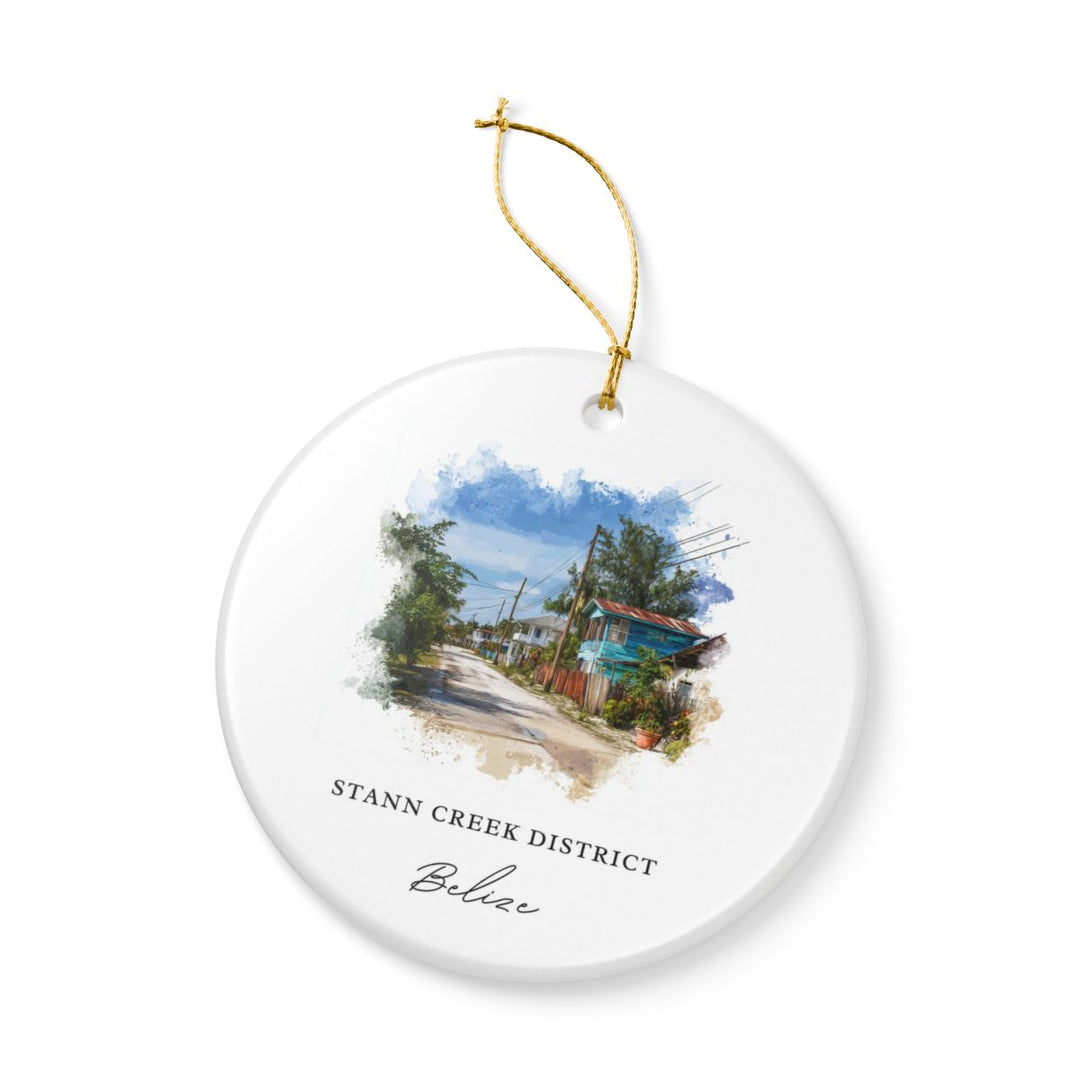 Stann Creek Belize Ornament: Unique Stann Creek Belize Souvenir, Stann Creek Belize Xmas Decor, and Authentic Stann Creek Belize Gift