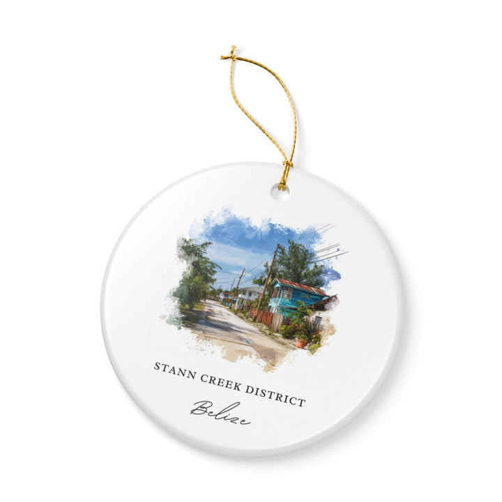 Stann Creek Belize Ornament: Unique Stann Creek Belize Souvenir, Stann Creek Belize Xmas Decor, and Authentic Stann Creek Belize Gift