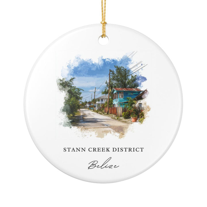 Stann Creek Belize Ornament: Unique Stann Creek Belize Souvenir, Stann Creek Belize Xmas Decor, and Authentic Stann Creek Belize Gift