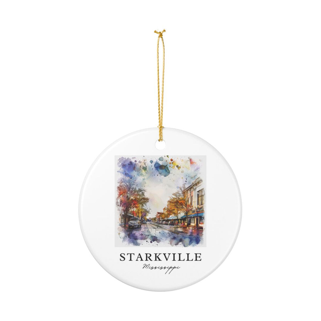 Starkville Mississippi Ornament: Unique Starkville Mississippi Souvenir, Starkville Mississippi Xmas Decor, and Authentic Starkville Mississippi Gift