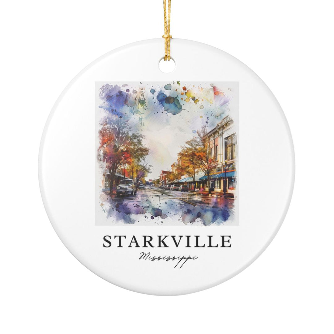 Starkville Mississippi Ornament: Unique Starkville Mississippi Souvenir, Starkville Mississippi Xmas Decor, and Authentic Starkville Mississippi Gift