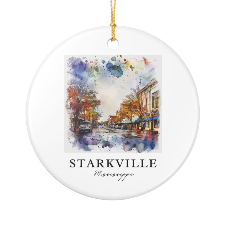 Starkville Mississippi Ornament: Unique Starkville Mississippi Souvenir, Starkville Mississippi Xmas Decor, and Authentic Starkville Mississippi Gift