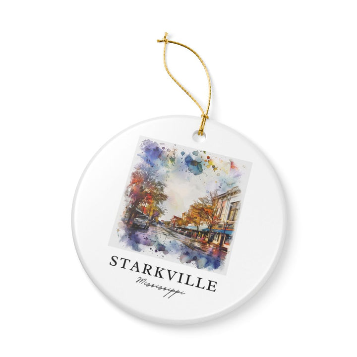 Starkville Mississippi Ornament: Unique Starkville Mississippi Souvenir, Starkville Mississippi Xmas Decor, and Authentic Starkville Mississippi Gift