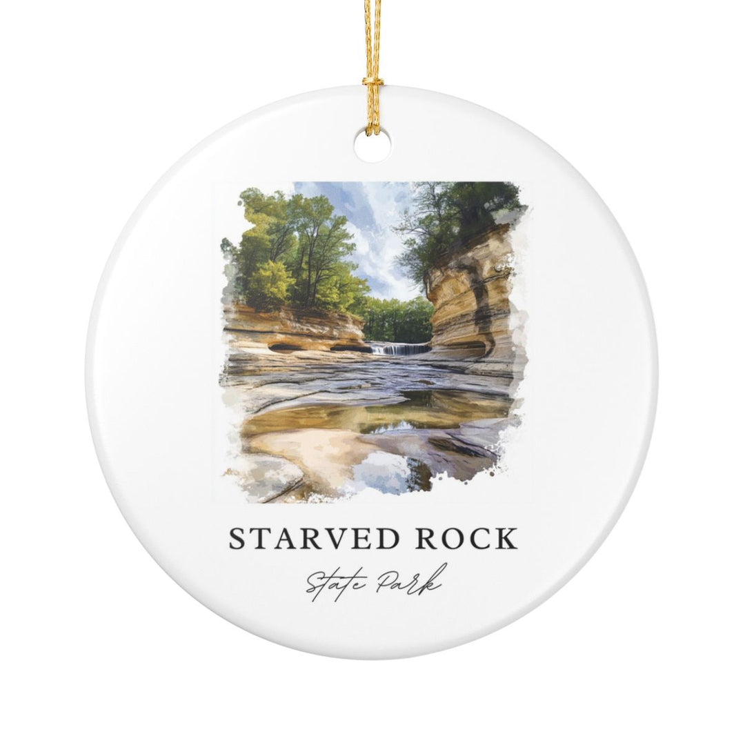 Starved Rock State Park Ornament: Unique Starved Rock State Park Souvenir, Starved Rock State Park Xmas Decor, and Authentic Starved Rock State Park Gift