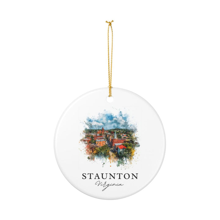 Staunton Virginia USA Ornament: Unique Staunton Souvenir, Staunton Virginia Xmas Decor, and Authentic Staunton Gift