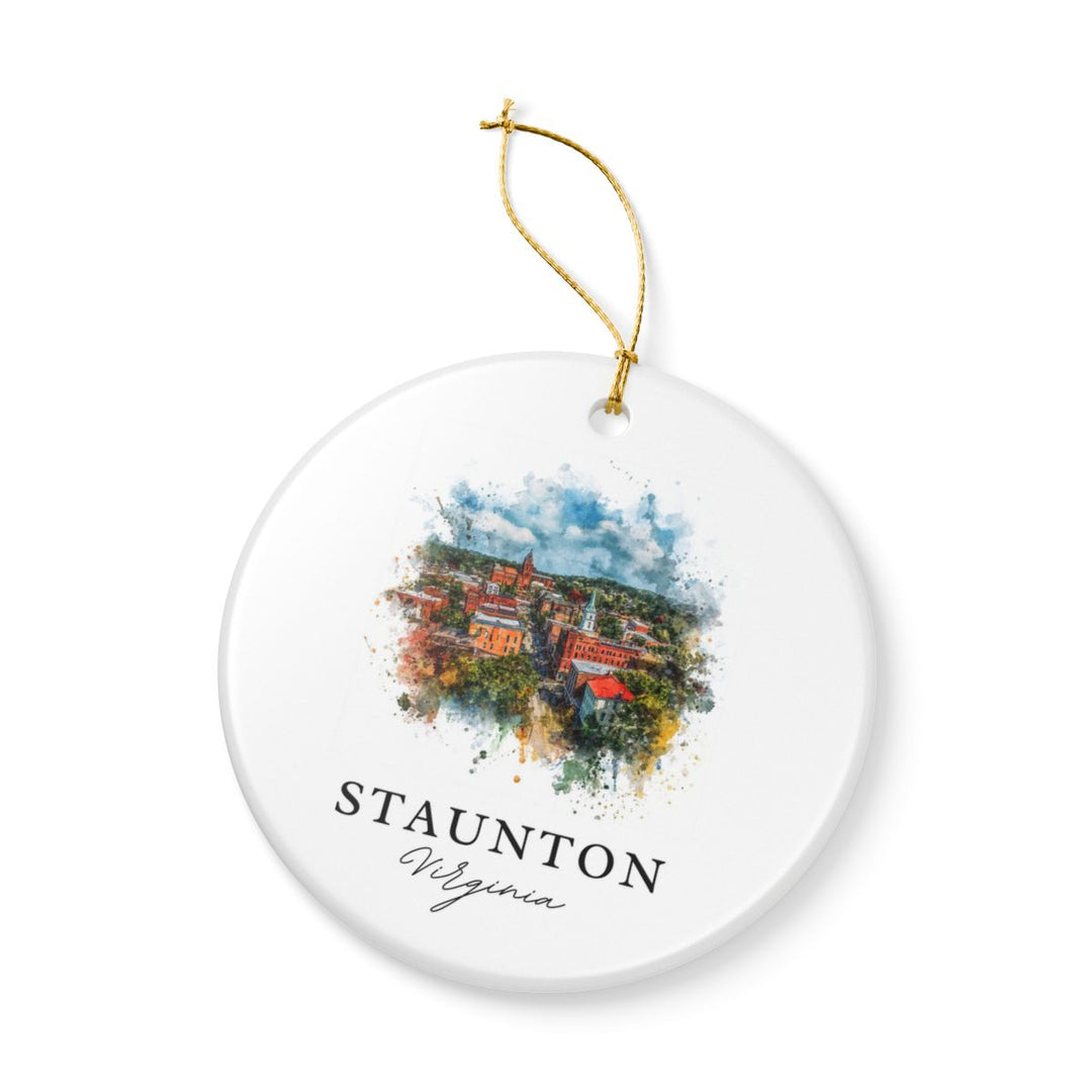 Staunton Virginia USA Ornament: Unique Staunton Souvenir, Staunton Virginia Xmas Decor, and Authentic Staunton Gift