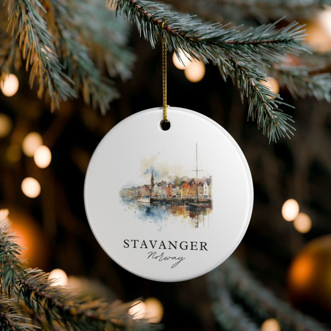 Stavanger Norway Ornament: Unique Stavanger Souvenir, Stavanger Norway Xmas Decor, and Authentic Stavanger Gift