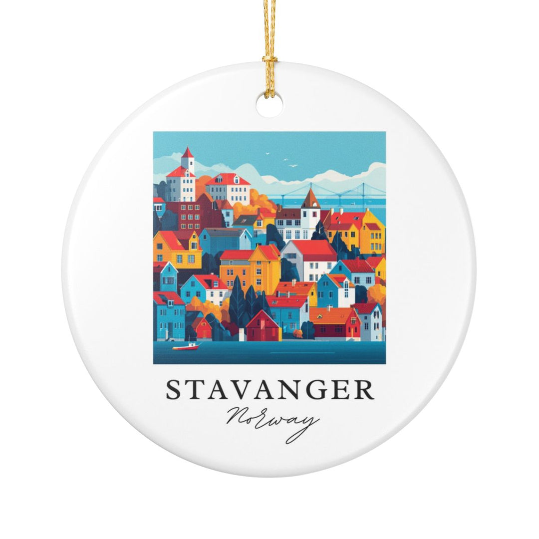 Stavanger Norway Ornament: Unique Stavanger Souvenir, Stavanger Norway Xmas Decor, and Authentic Stavanger Gift