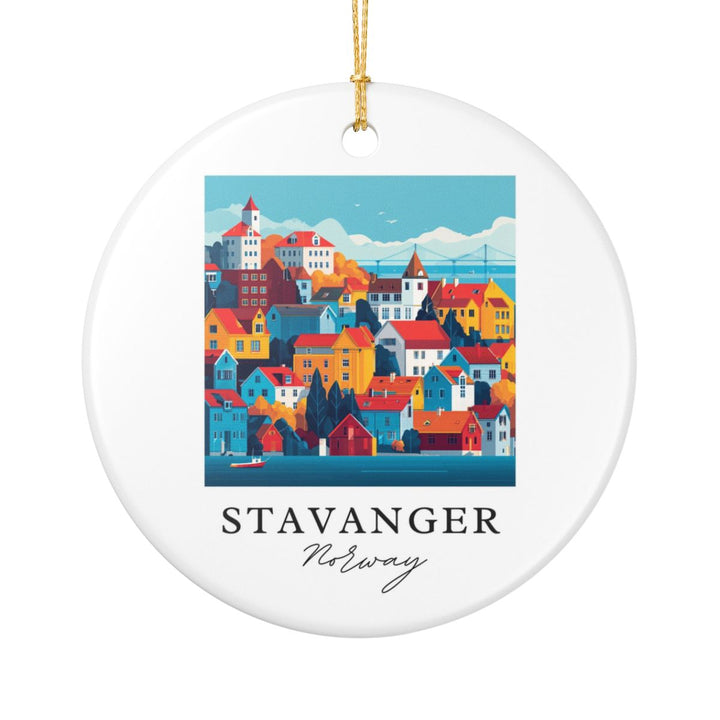 Stavanger Norway Ornament: Unique Stavanger Souvenir, Stavanger Norway Xmas Decor, and Authentic Stavanger Gift