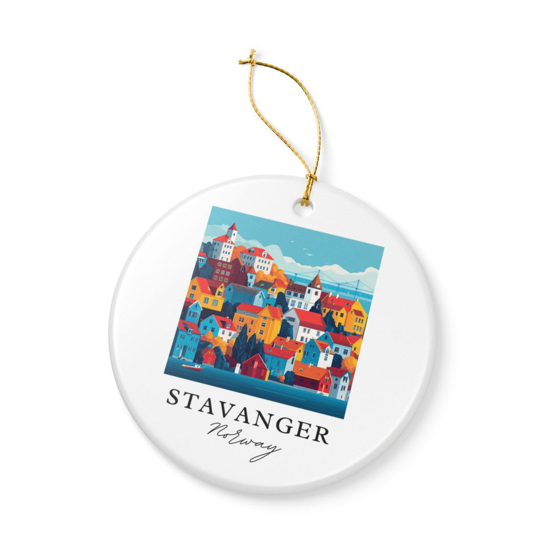 Stavanger Norway Ornament: Unique Stavanger Souvenir, Stavanger Norway Xmas Decor, and Authentic Stavanger Gift