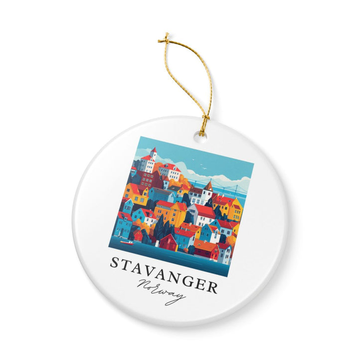 Stavanger Norway Ornament: Unique Stavanger Souvenir, Stavanger Norway Xmas Decor, and Authentic Stavanger Gift