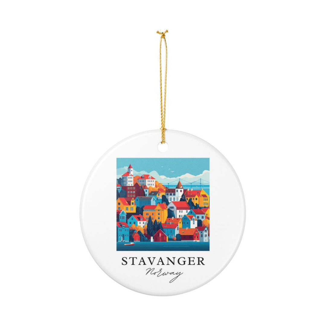 Stavanger Norway Ornament: Unique Stavanger Souvenir, Stavanger Norway Xmas Decor, and Authentic Stavanger Gift