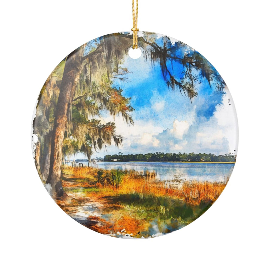 Steinhatchee Florida USA Ornament: Unique Steinhatchee Souvenir, Steinhatchee Florida Xmas Decor, and Authentic Steinhatchee Gift
