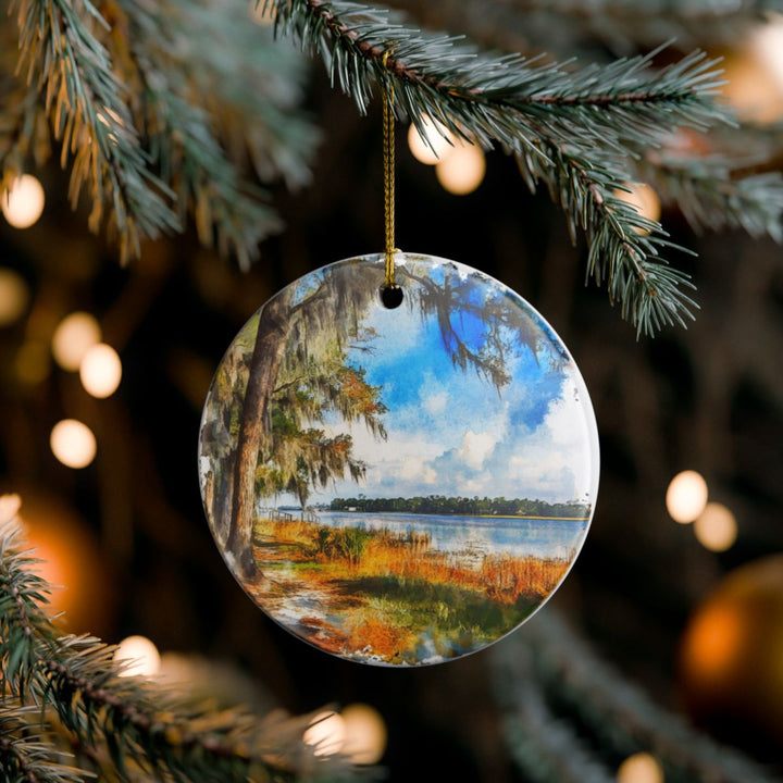 Steinhatchee Florida USA Ornament: Unique Steinhatchee Souvenir, Steinhatchee Florida Xmas Decor, and Authentic Steinhatchee Gift