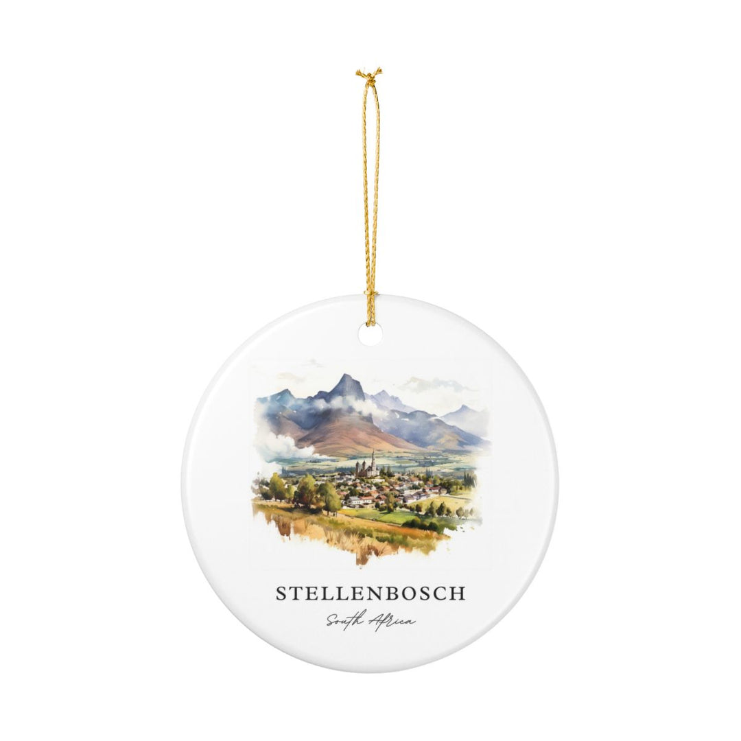 Stellenbosch South Africa Ornament: Unique Stellenbosch Souvenir, Stellenbosch South Africa Xmas Decor, and Authentic Stellenbosch Gift