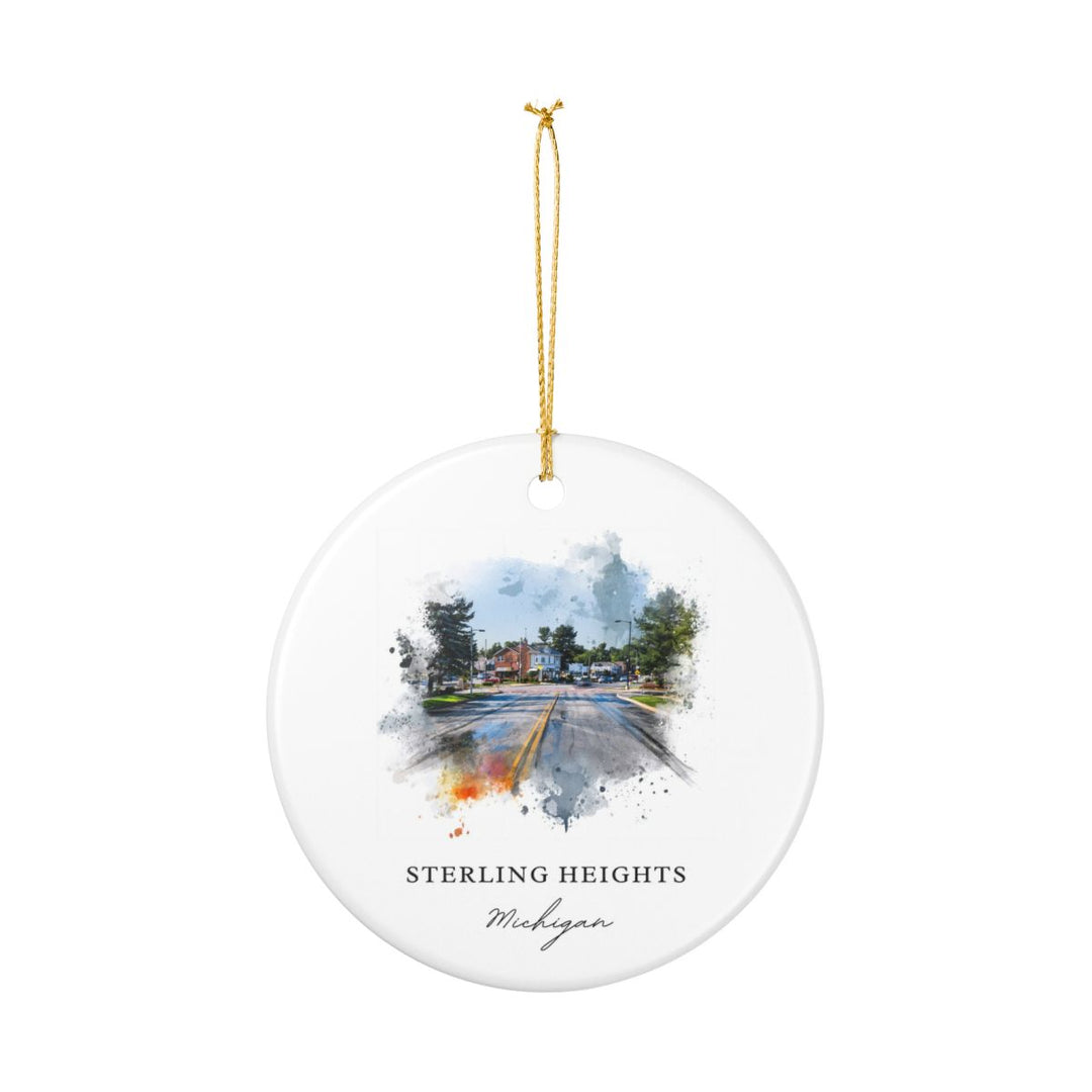 Sterling Heights Michigan A Ornament: Unique Sterling Heights Michigan A Souvenir, Sterling Heights Michigan A Xmas Decor