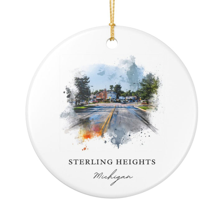 Sterling Heights Michigan A Ornament: Unique Sterling Heights Michigan A Souvenir, Sterling Heights Michigan A Xmas Decor