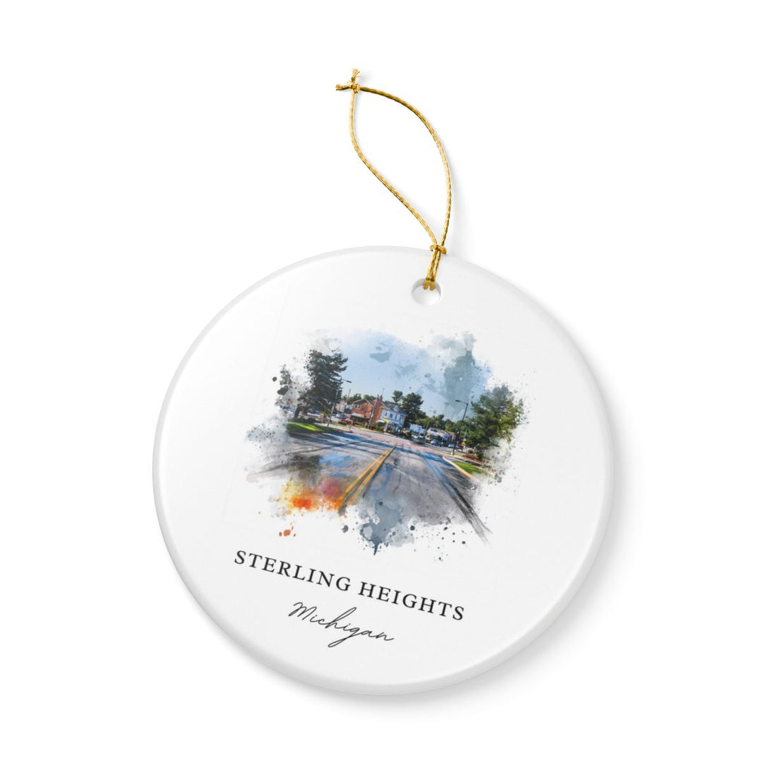 Sterling Heights Michigan A Ornament: Unique Sterling Heights Michigan A Souvenir, Sterling Heights Michigan A Xmas Decor