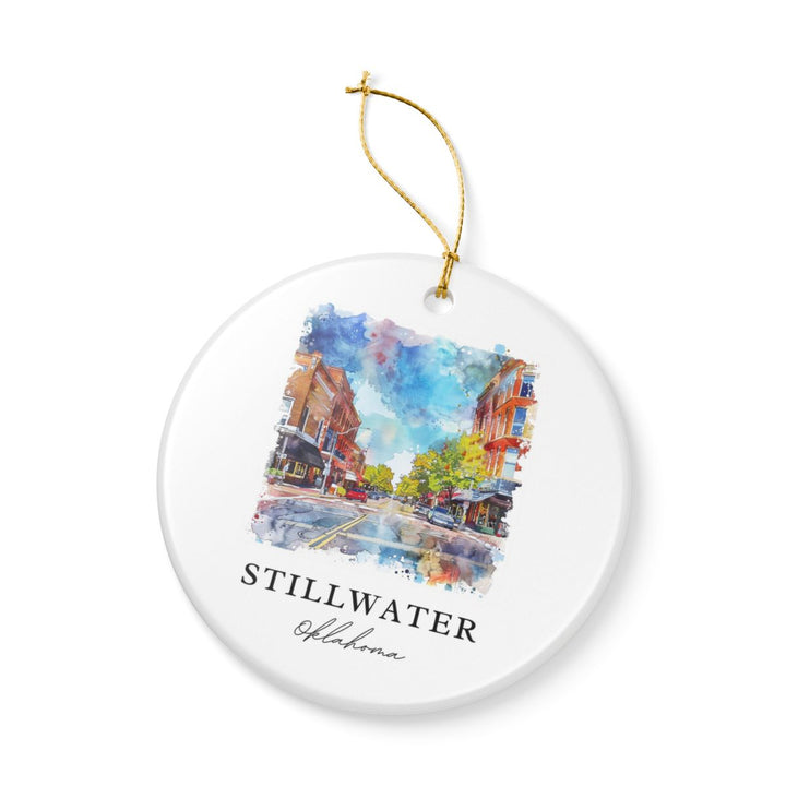 Stillwater Oklahoma Ornament: Unique Stillwater Oklahoma Souvenir, Stillwater Oklahoma Xmas Decor, and Authentic Stillwater Oklahoma Gift