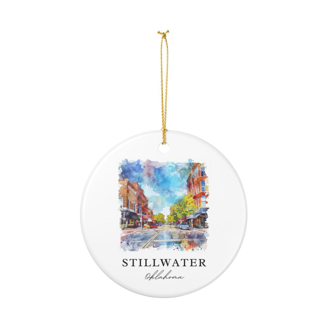 Stillwater Oklahoma Ornament: Unique Stillwater Oklahoma Souvenir, Stillwater Oklahoma Xmas Decor, and Authentic Stillwater Oklahoma Gift